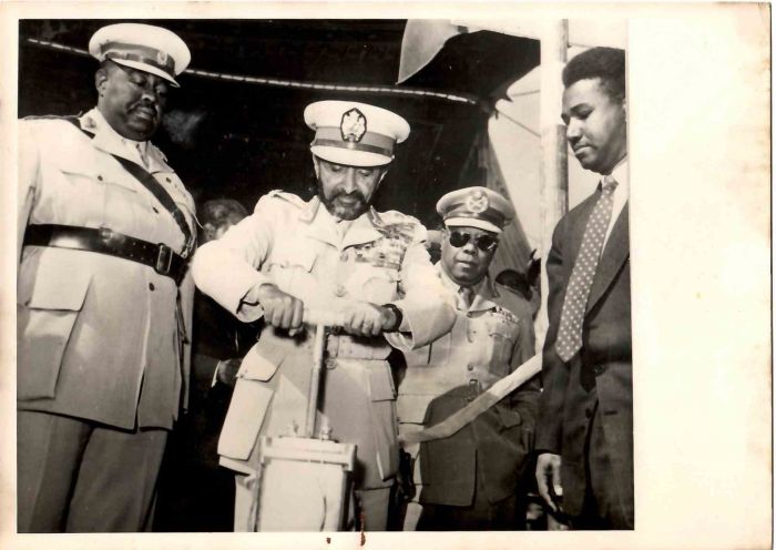 Negus Hailé Selassié attending a Ceremony in Ethiopia - Vintage Photo