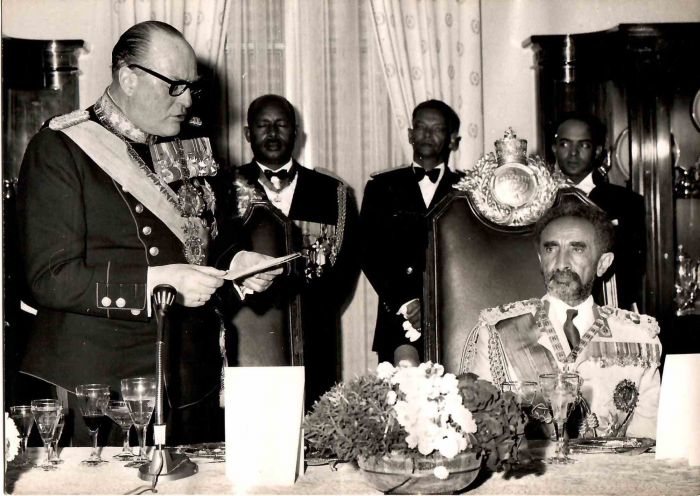 Visit of King Olav to Negus Hailé Selassié in Addis Abbeba - Ethiopia