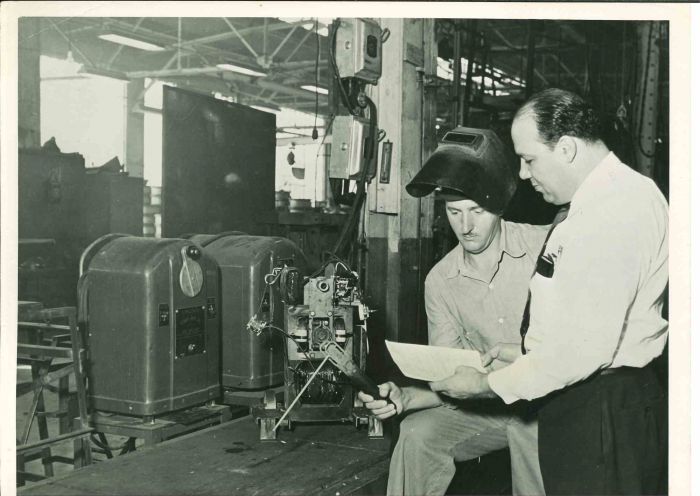 Ted Meyer at the Lincoln Electric Company- American Vintage Photograph 
