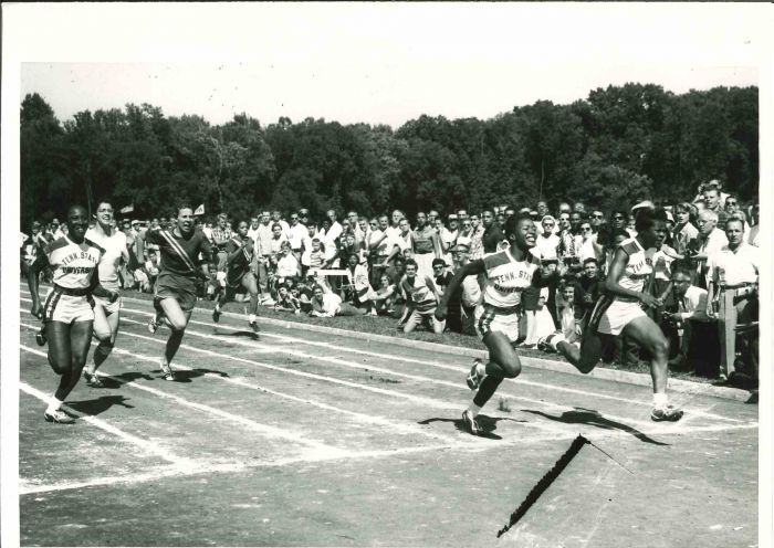 Olympic Women 100 Meter - American Vintage Photograph