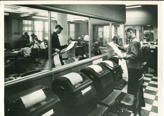 Modern Newspaper Plant - American Vintage Photograph