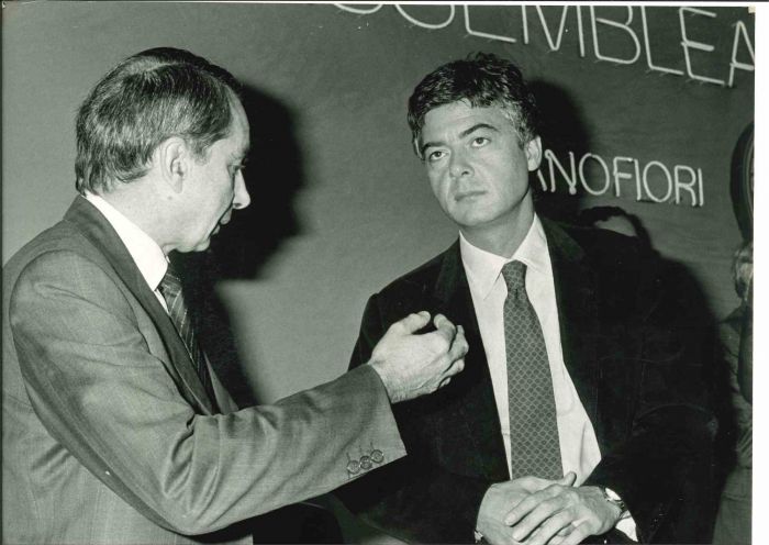 Claudio Martelli and Giuliano Amato - Vintage Photograph