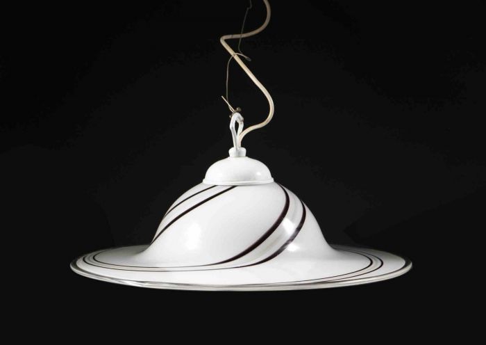 Murano Black and White Lamp