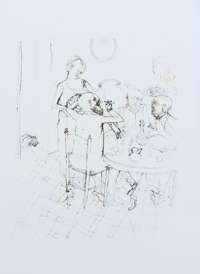 Dining by Franco Gentilini - Contemporary Artwork
