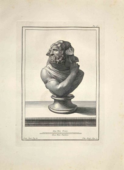 Filippo Morghen - Ancient Roman Bust - Old Masters Art