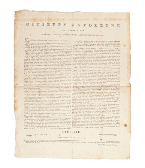  Announcement of Giuseppe Napoleone