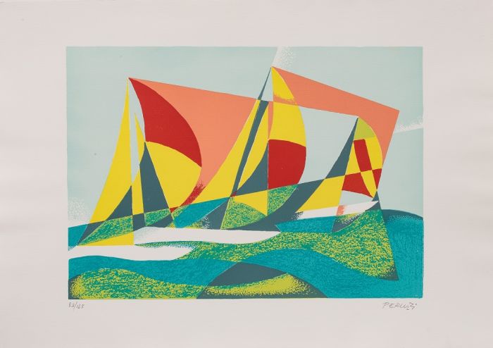 Seascape + Sails by Osvaldo Peruzzi - Contemporary Artwork