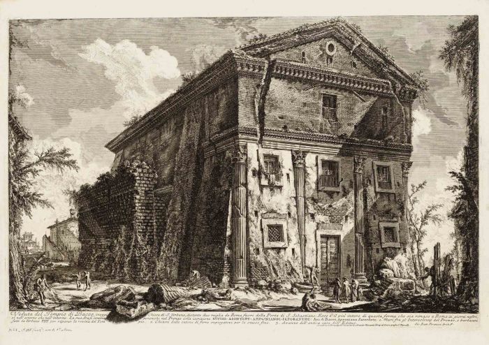 View of the Temple of Bacchus - SOLD