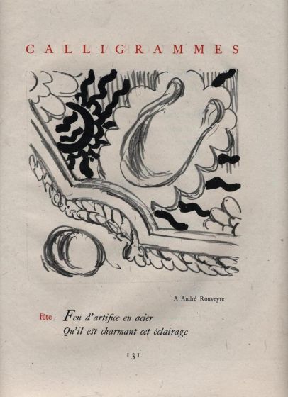 Illustration from "Calligrammes" by Giorgio de Chirico - Surrealism