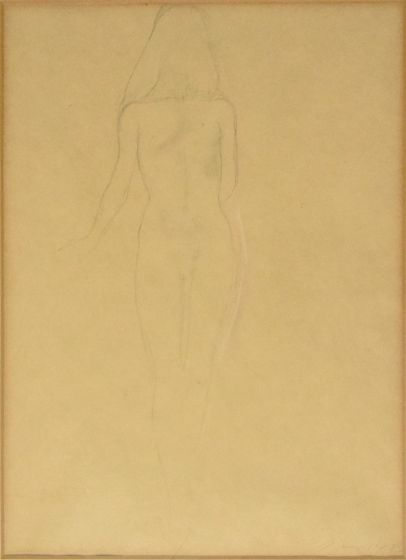 Female Nude Study by Piero Guccione - Contemporary Artwork