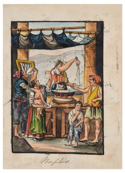Naples -  Food Seller by Anonymous - Modern Artwork