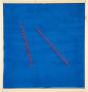 Oblique Seams on Blue by Mario Bigetti - Contemporary Artwork