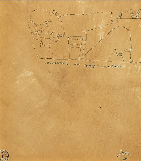 Souvenirs Du Pays Natal by Jean Cocteau -   Surrealist Artwork