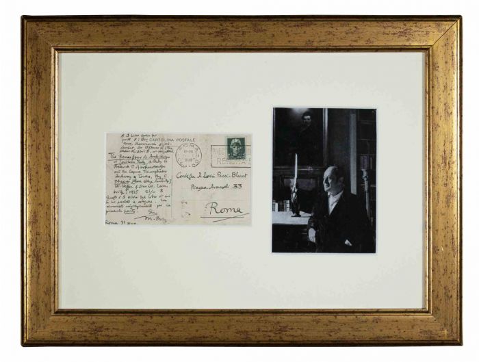 A Study of Frederick II of Hohenstaufen - Autograph Postcard