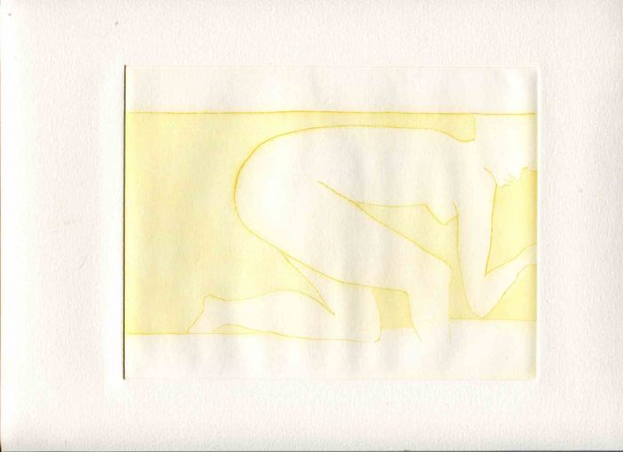 Posing Nude in Yellow