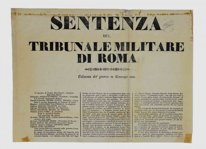 Publication of the Judgment of the Court of Rome