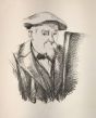 P:CEZANNE, "Portrait de Cézanne par lui-même", Lithograph, 1898.