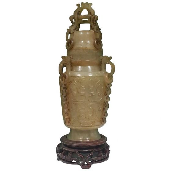 Green Jade Censer by Anonymous - Decorative Object