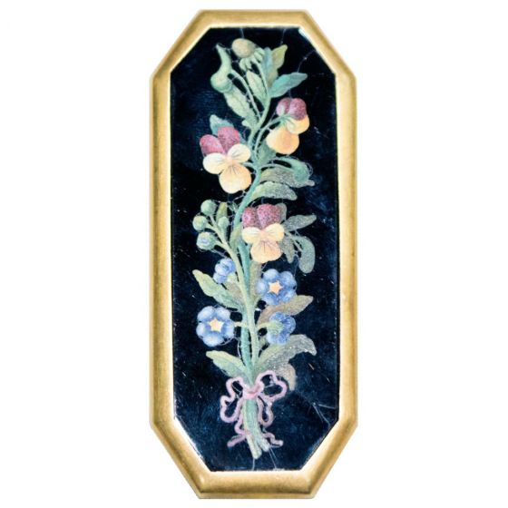 Small Plate with pansies and forget-me-not - Decorative Object