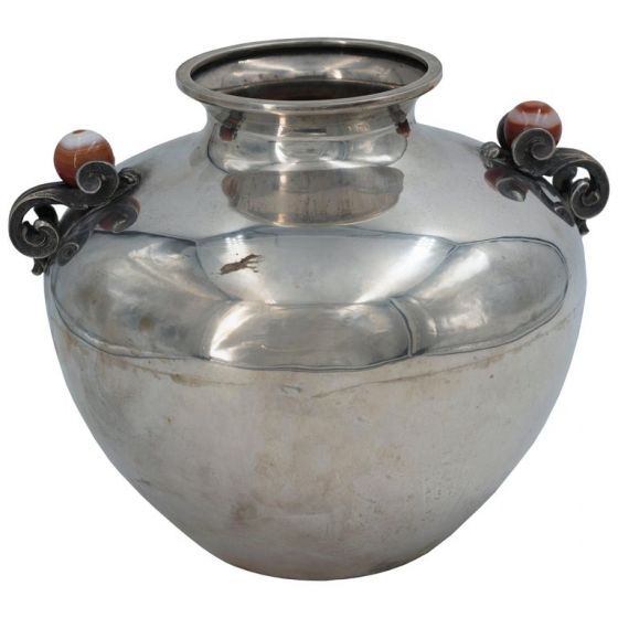 Vintage Silver Vase by Galileo Paoli fu Ansalone - Decorative Object