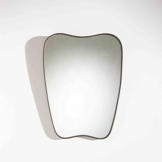Vintage Brass Wall Mirror - Decorative Object 