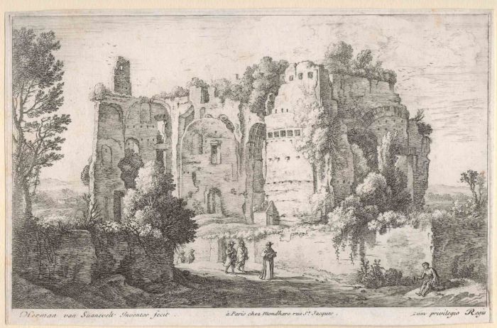 Three Romantic Landscapes Engraving