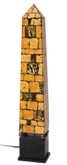  Vintage Metal "Obelisk" Lamp by Piero Fornasetti - Design Lamp