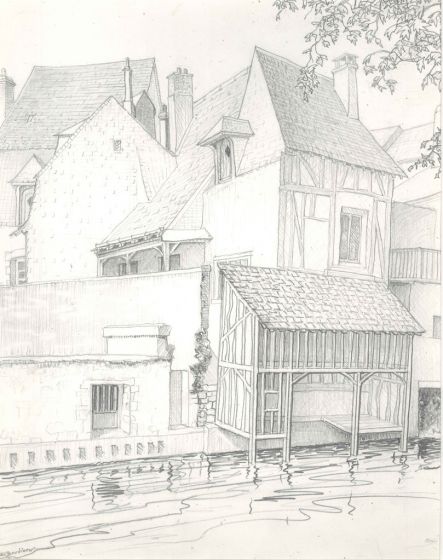 André Roland Brudieux - Architectures in Vendôme - Modern Artworks