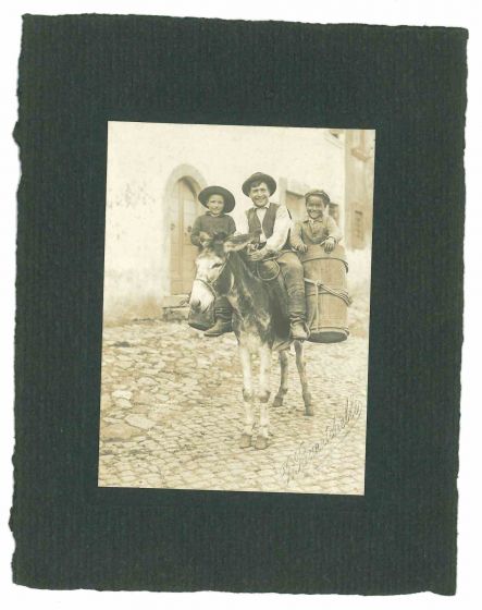The Old Days - Father and Children  Riding  
