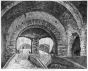 L. Rossini, Avanzi di un Gran Salone nel piano terra della Villa di Mecenate in Tivoli, Rome, 1825.L. Rossini, Tivoli, Rome, Architecture, Ruins, Landscape, Roman, Villa, Palace, Neoclassicism, Old Masters, Artworks, Etchings, Engraves