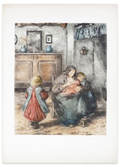 La Tétée de la Mère et ses Enfants by Franck Charlet - Contemporary Artwork