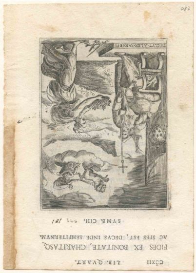 Four Engravings from 'Emblemi di Achille Bocchi'