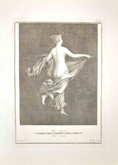 Figure of Woman, Antiquities of Hercollaneum - Giovanni Morghen - Old Master's Artworks