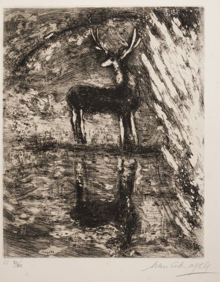 Le Cerf se Voyant dans l'Eau