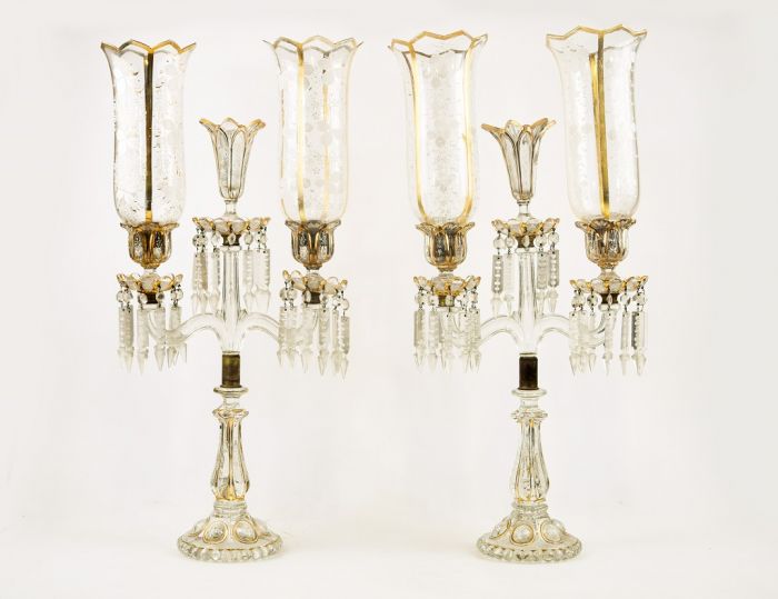 Crystal Candelabras By Anonymous - Decorative Object