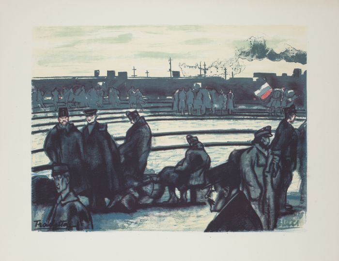 Militaries in Station by Anselmo Bucci  - Modern Artwork