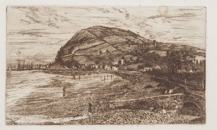 "Landscape" is an original drawing in etching, realized by Edwin Edwards.