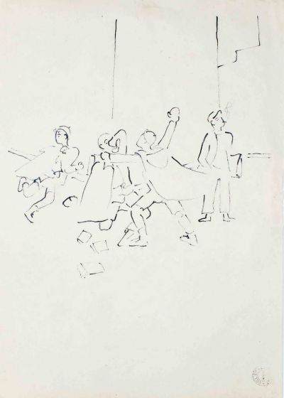 La Bataille des boules de neige from Les Enfants Terribles by Jean Cocteau - Surrealist Artwork 