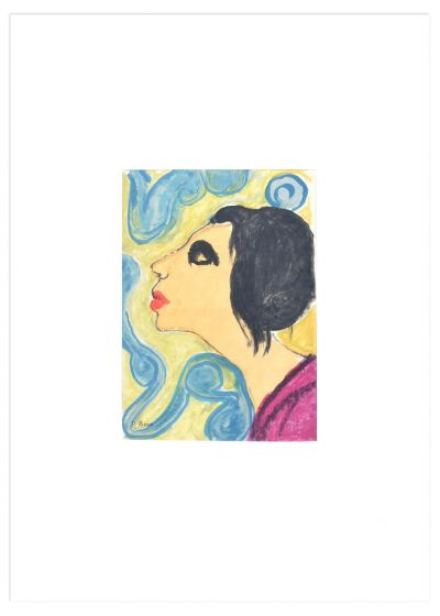 Woman In Turqoise by Pompeo Borra - Contemporary artwork