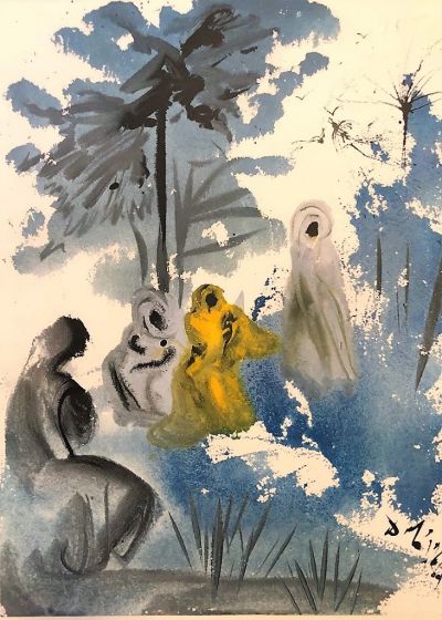 Familia Ruth moabitidis - From "Biblia Sacra" by Salvador Dalì - Surrealist Artwork 