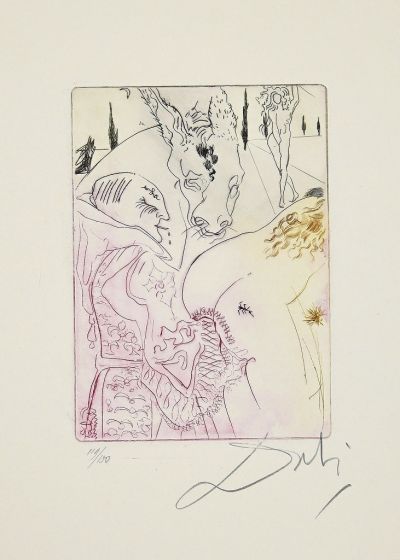 Compère Pierre's mare from Le Decameron by Salvador Dalì -  Contemporary Artwork