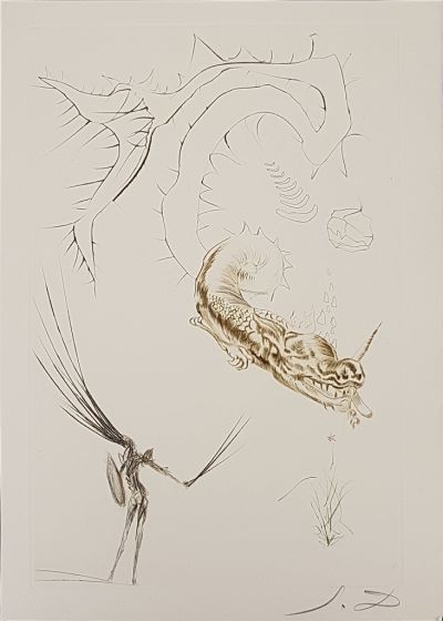 Tristan et le dragon, from "Tristan et Iseult", by Salvador Dalì, original print