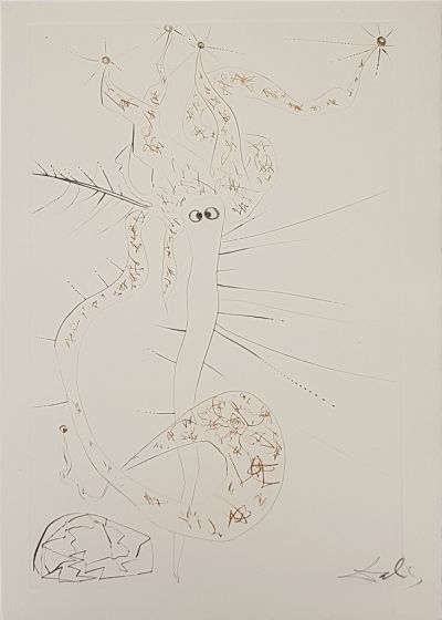 Tristan le fou, from "Tristan et Iseult", by Salvador Dalì, original print