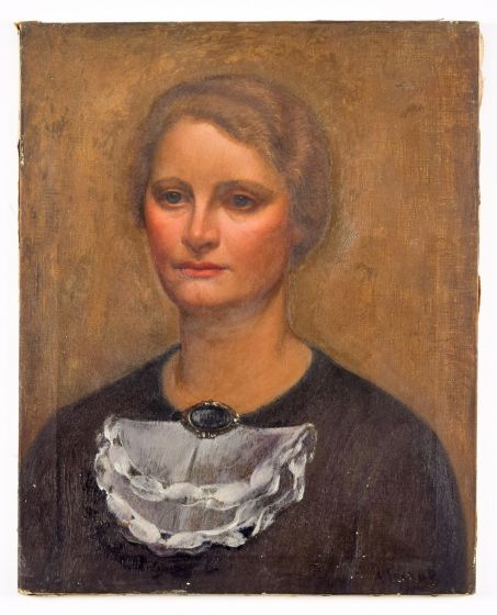 Portrait of Lady by Carlo Socrate - Modern Artwork