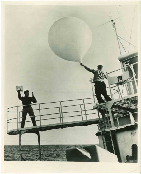 Seamen Checking Weather- American Vintage Photograph
