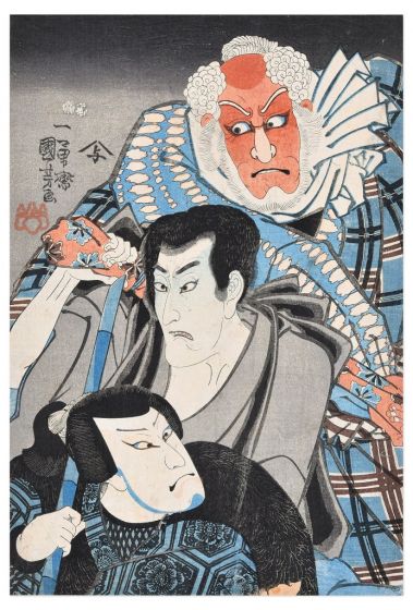 Kabubi Scene: a Revenge Story by Utagawa Kuniyoshi - Modern Artwork