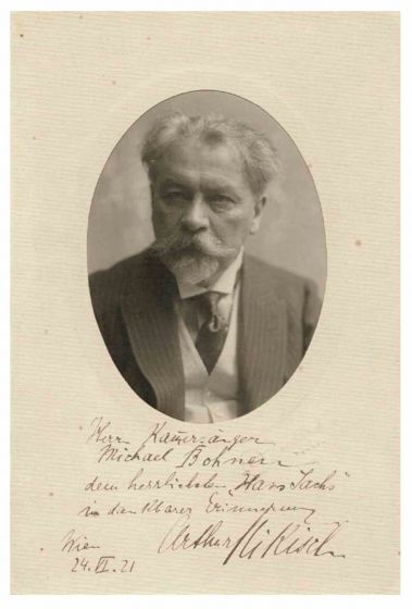 Photographic Portrait and Autograph of Arthur Nikisch - Original Photographs