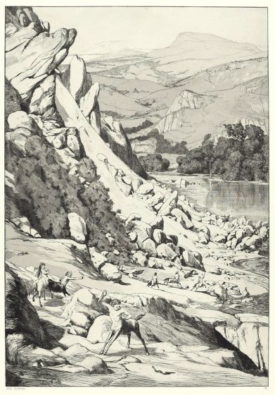 Landslide from "Intermezzi" by Max Klinger - Modern Artwork
