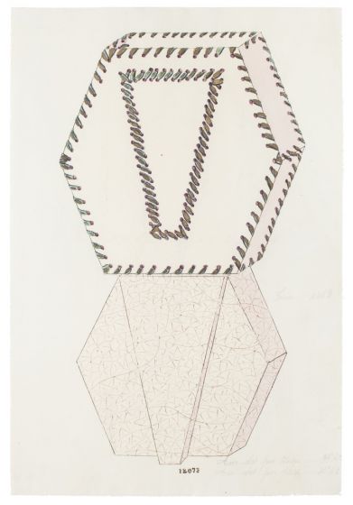 "Lamp"  is an original china ink and watercolor drawing on ivory-colorated paper by Anonymous Artist of XIX Century.