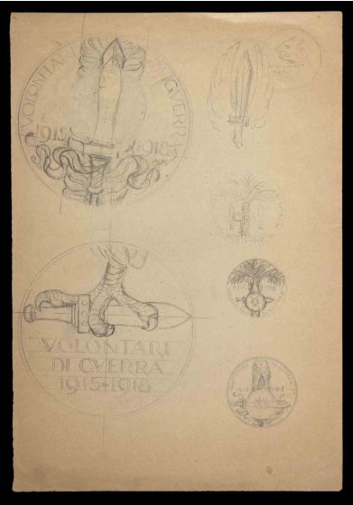 Study for a Medal dedicated to Volunteers of War